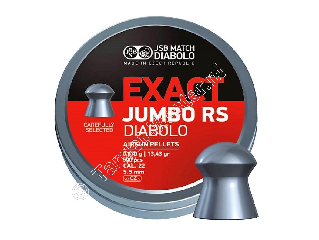 JSB Exact Jumbo RS 5.50mm Airgun Pellets tin of 250